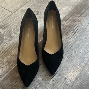 Marc Fisher Black Suede Heels